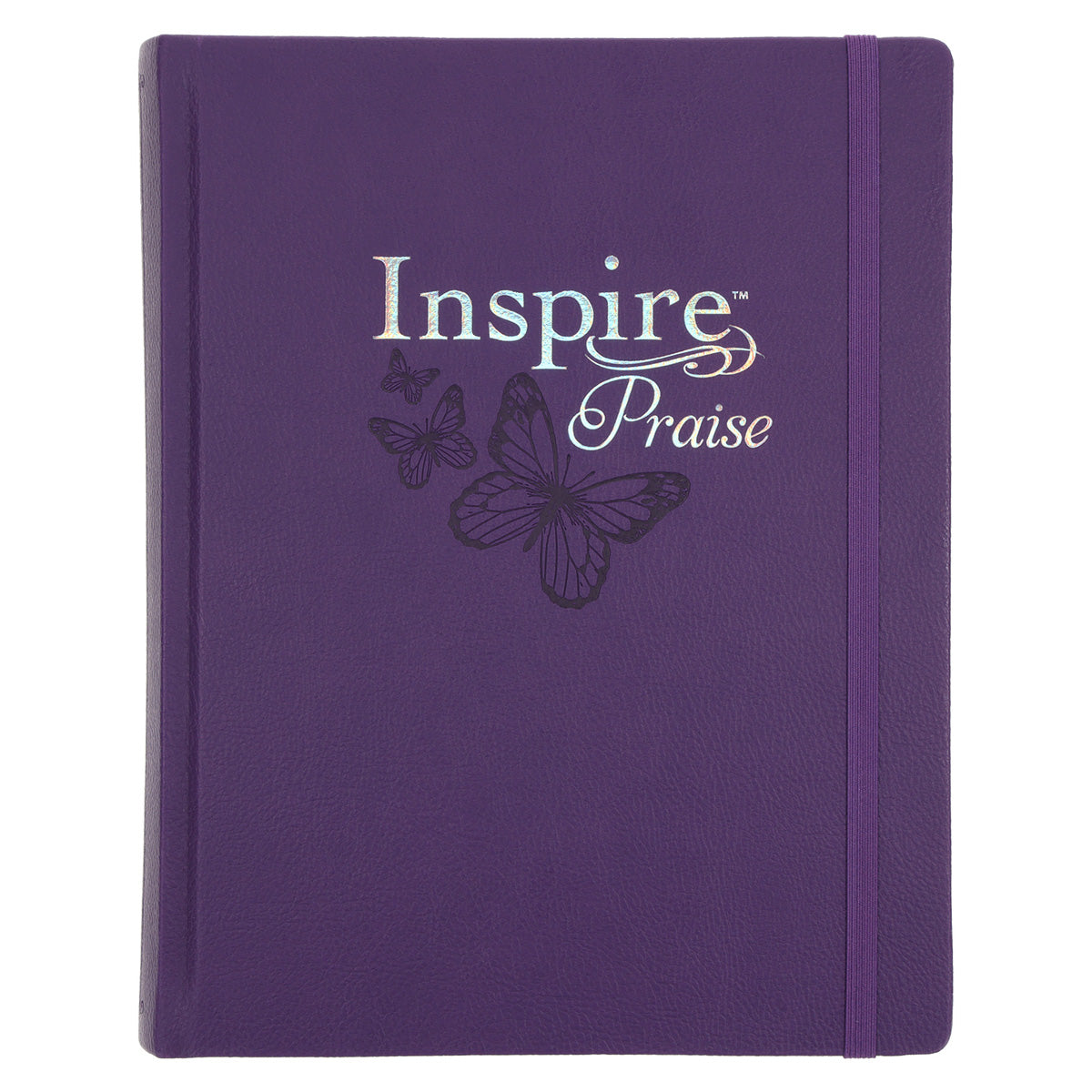 NLT Purple Faux Leather Hardcover Inspire Praise Filament Bible Large Print