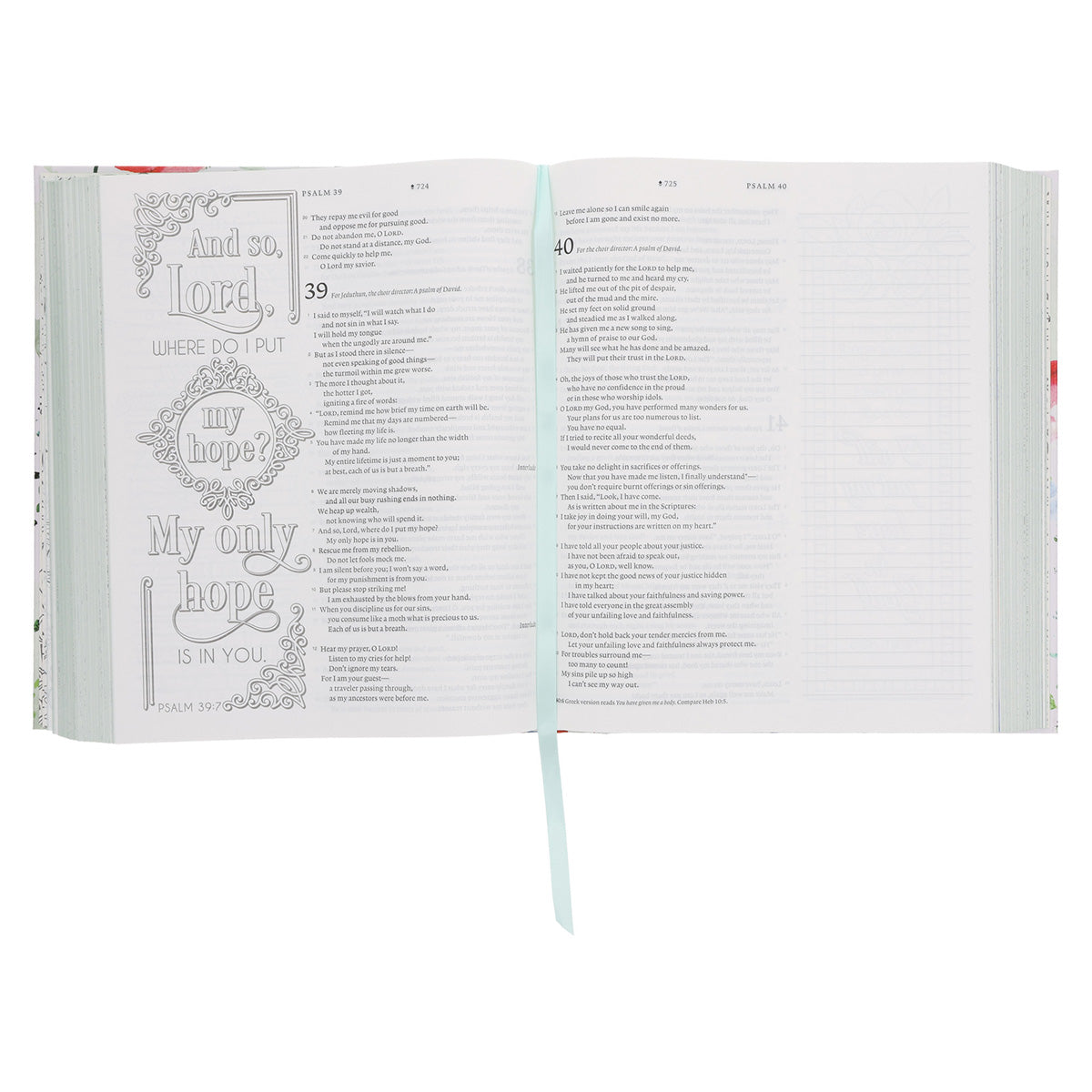 NLT Wildflower Meadow Hardcover Inspire Faith Filament-Enabled Bible Large Print