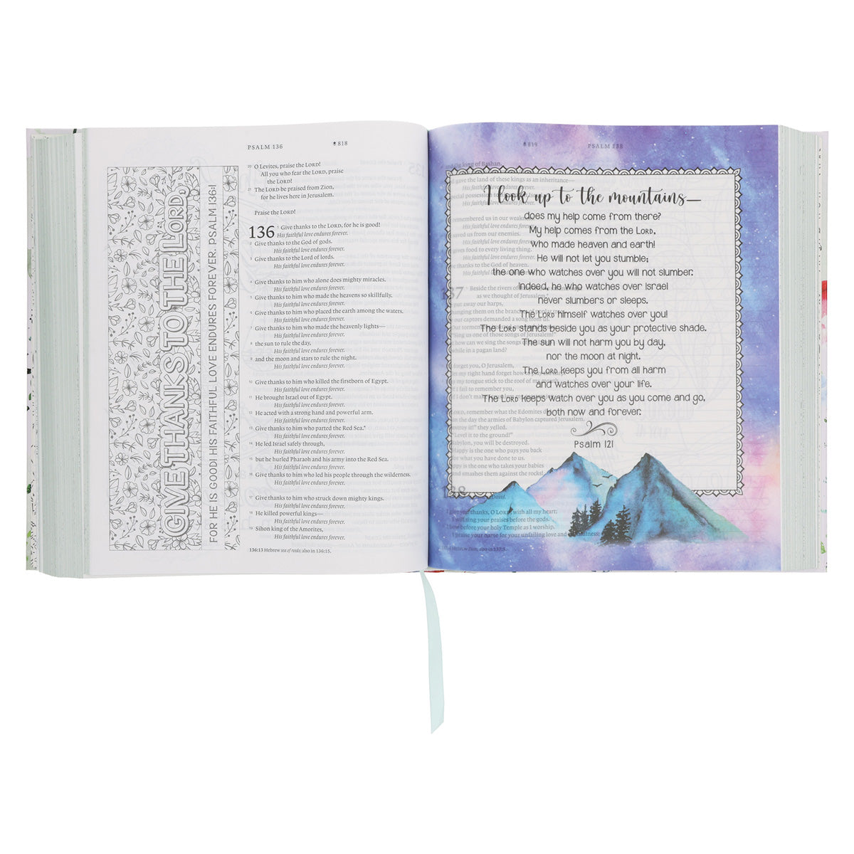 NLT Wildflower Meadow Hardcover Inspire Faith Filament-Enabled Bible Large Print
