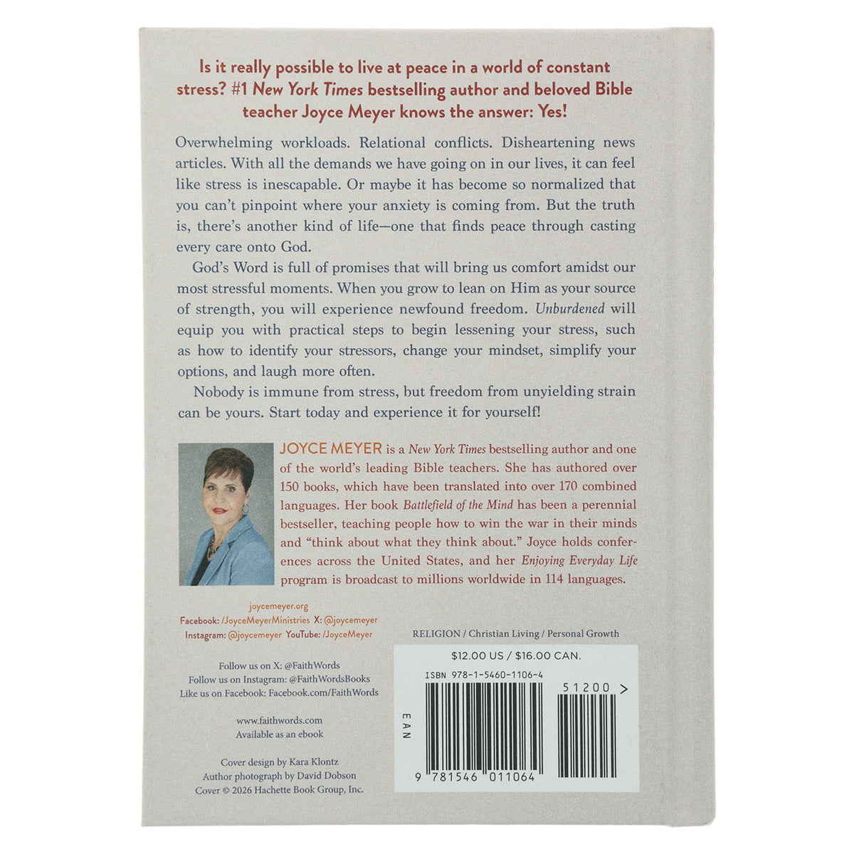 Unburdened: Finding Freedom from the Tyranny of Stress (Hardcover)