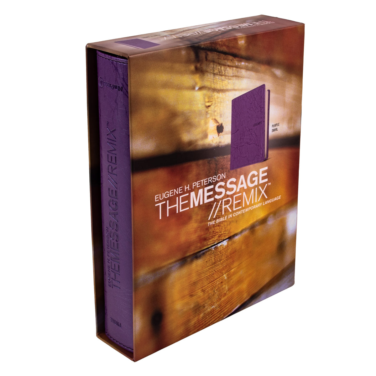 The Message Purple Swirl Faux Leather Remix 2.0 Bible
