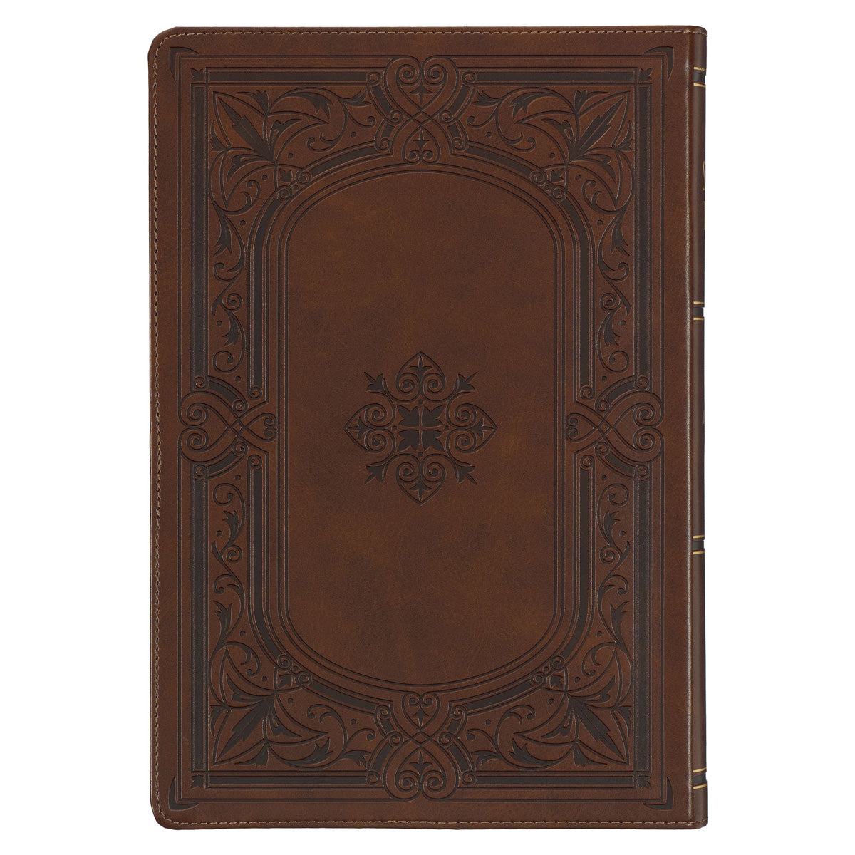 KJV Brown Frame Faux Leather Study Bible Large Print
