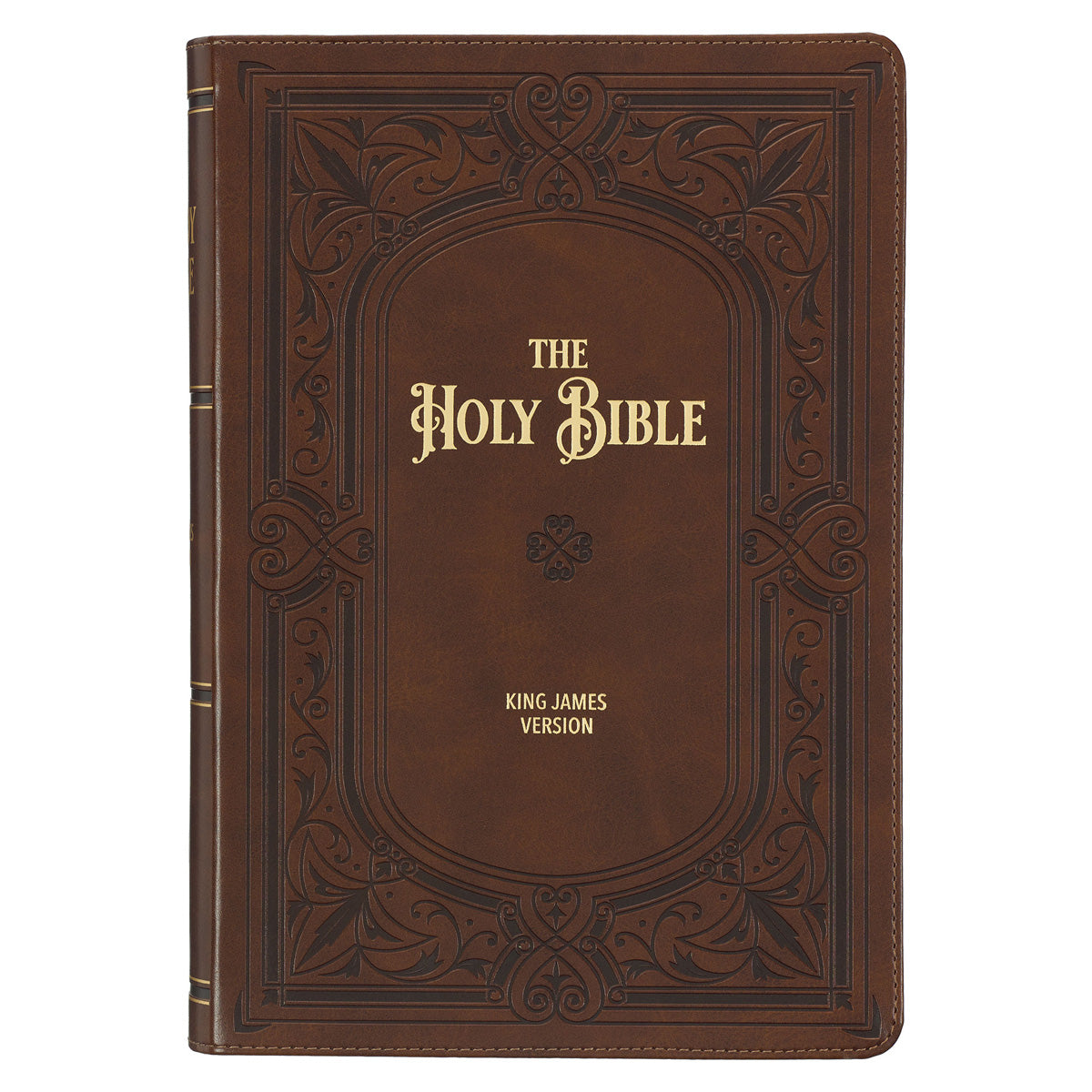 KJV Brown Frame Faux Leather Study Bible Large Print