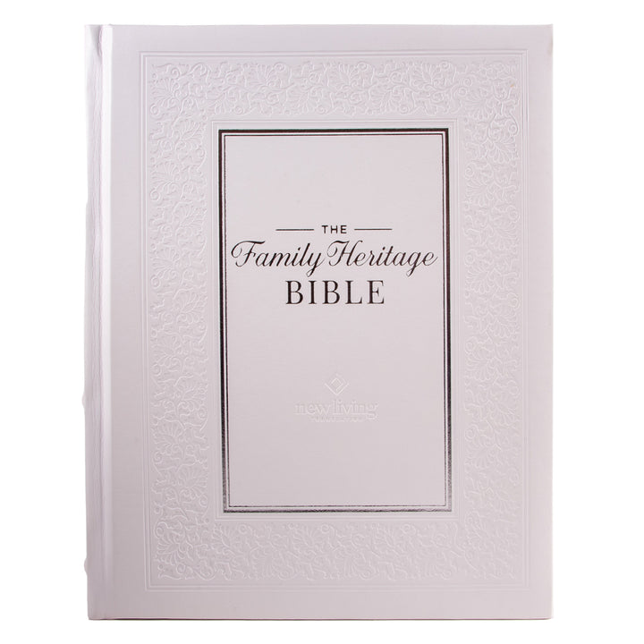 NLT The Family Heritage Bible White Hardcover
