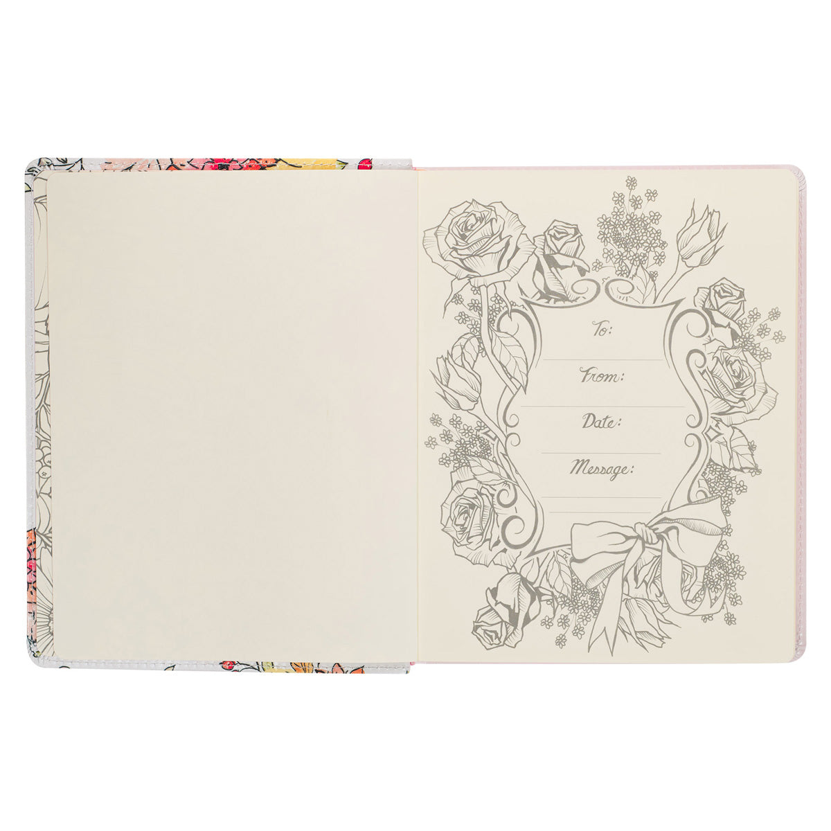 KJV White Floral Faux Leather Flexcover My Creative Bible