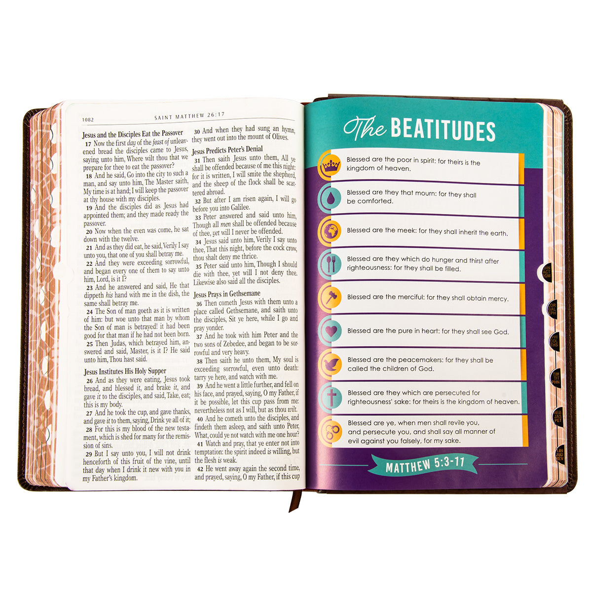 KJV Brown Lion Faux Leather Flexcover Kids Bible Large Print