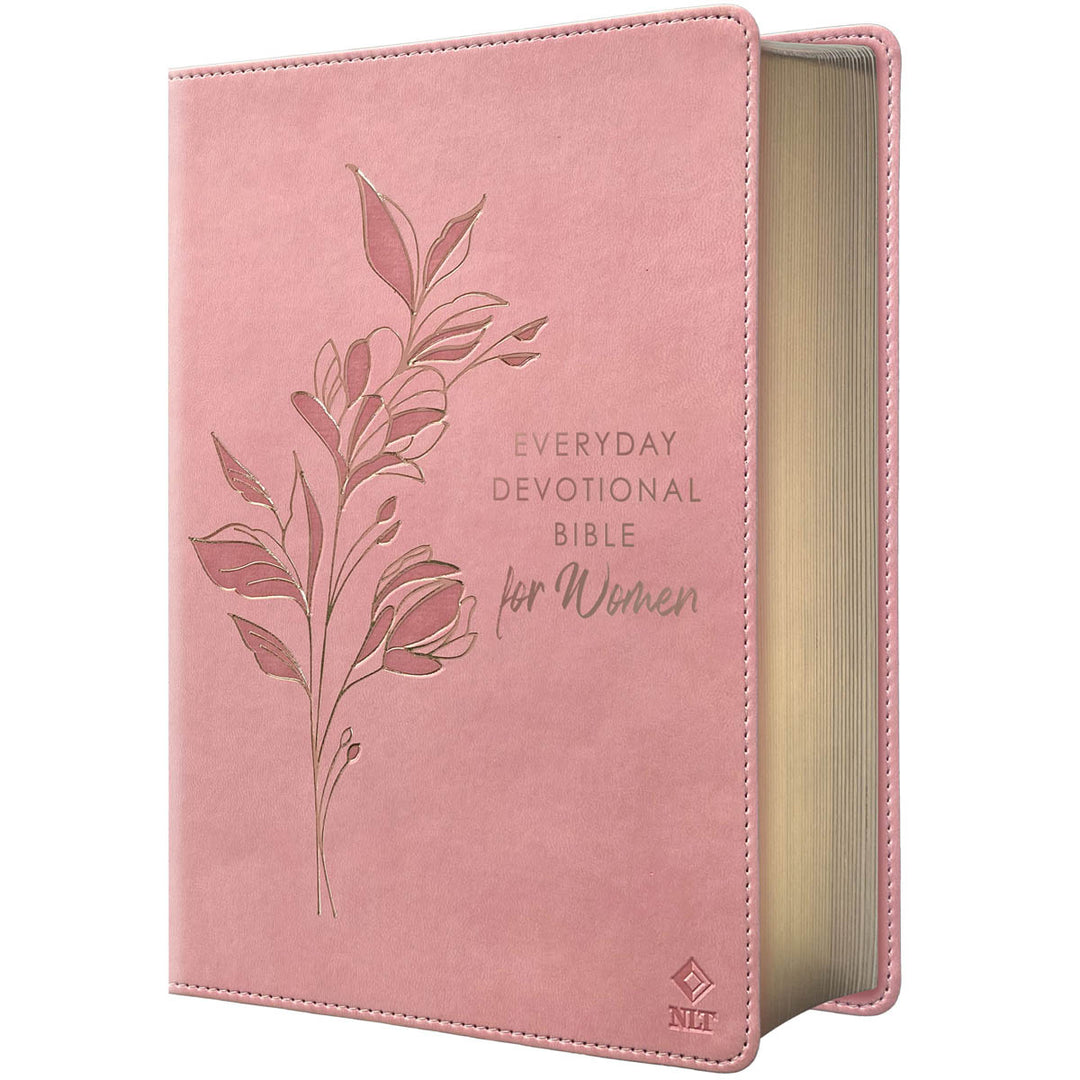 NLT Pink Flexcover Faux Leather Everyday Devotional Bible for Women