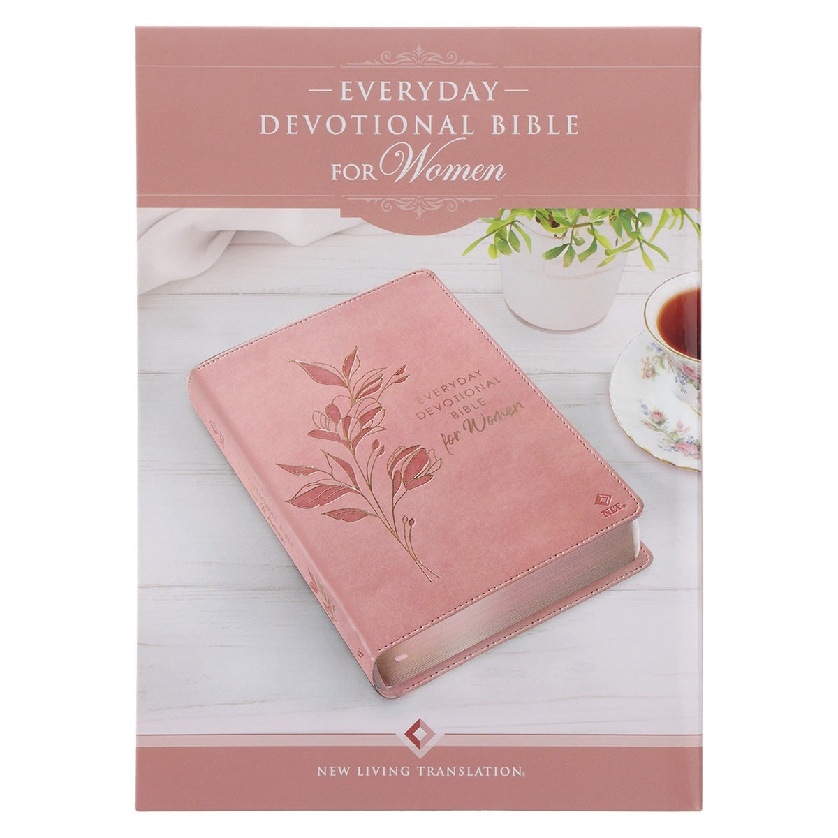 NLT Pink Flexcover Faux Leather Everyday Devotional Bible for Women