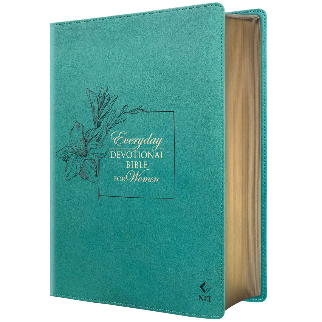 NLT Teal Flexcover Faux Leather Everyday Devotional Bible for Women
