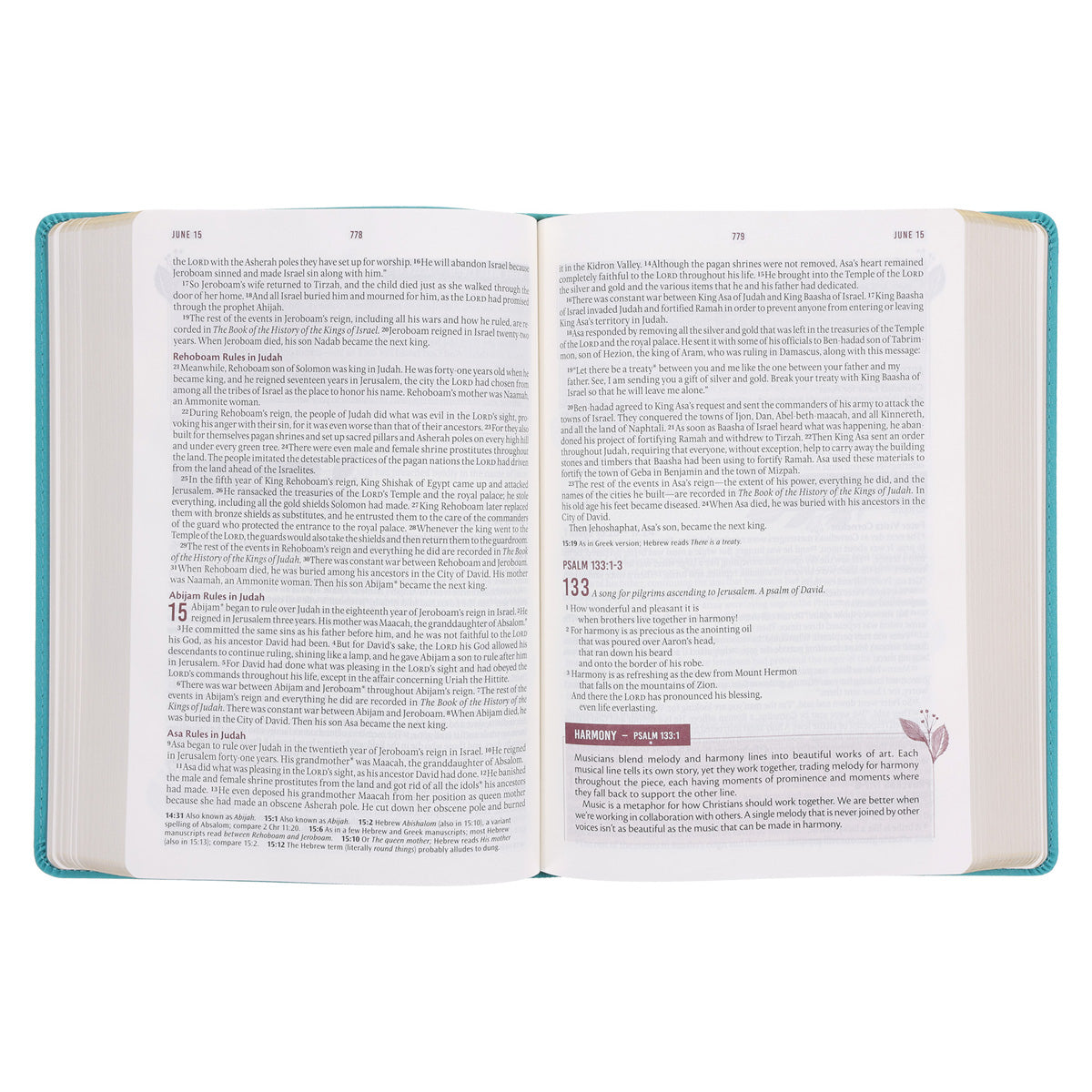 NLT Teal Flexcover Faux Leather Everyday Devotional Bible for Women