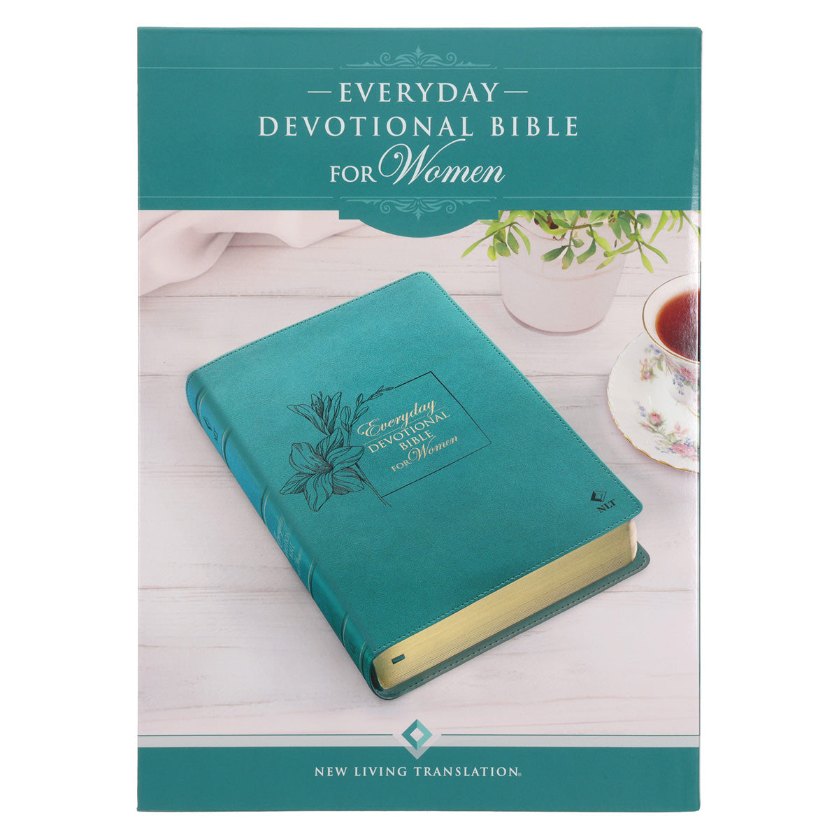 NLT Teal Flexcover Faux Leather Everyday Devotional Bible for Women