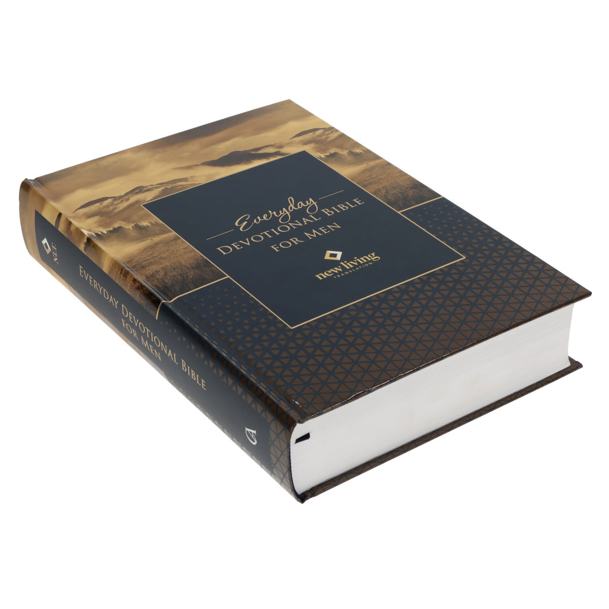 NLT Landscape Hardcover Everyday Devotional Bible for Men