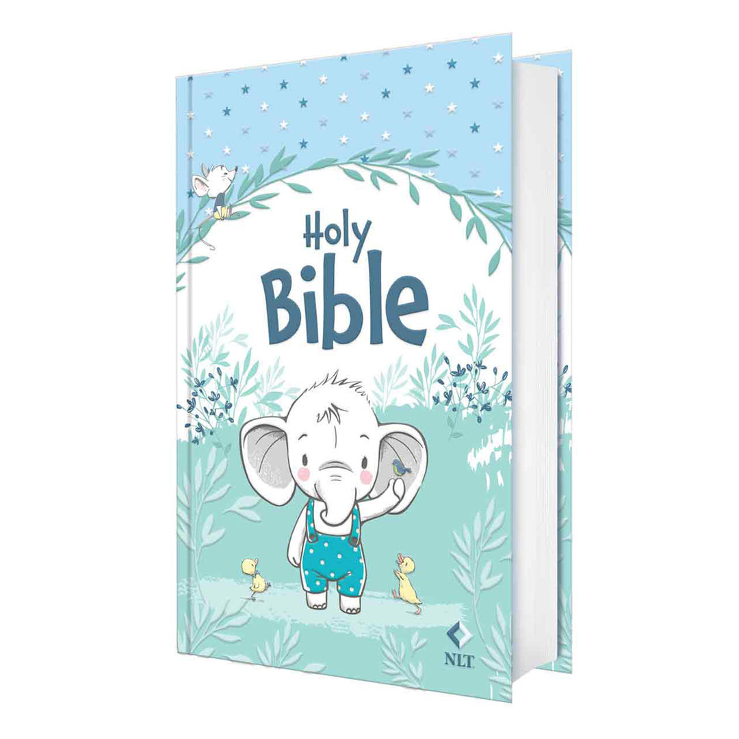 NLT Elephant Hardcover Baby Bible for Boys