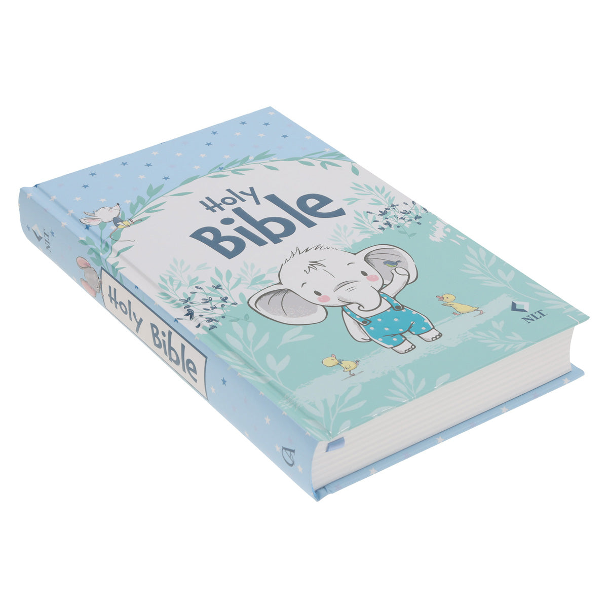 NLT Elephant Hardcover Baby Bible for Boys