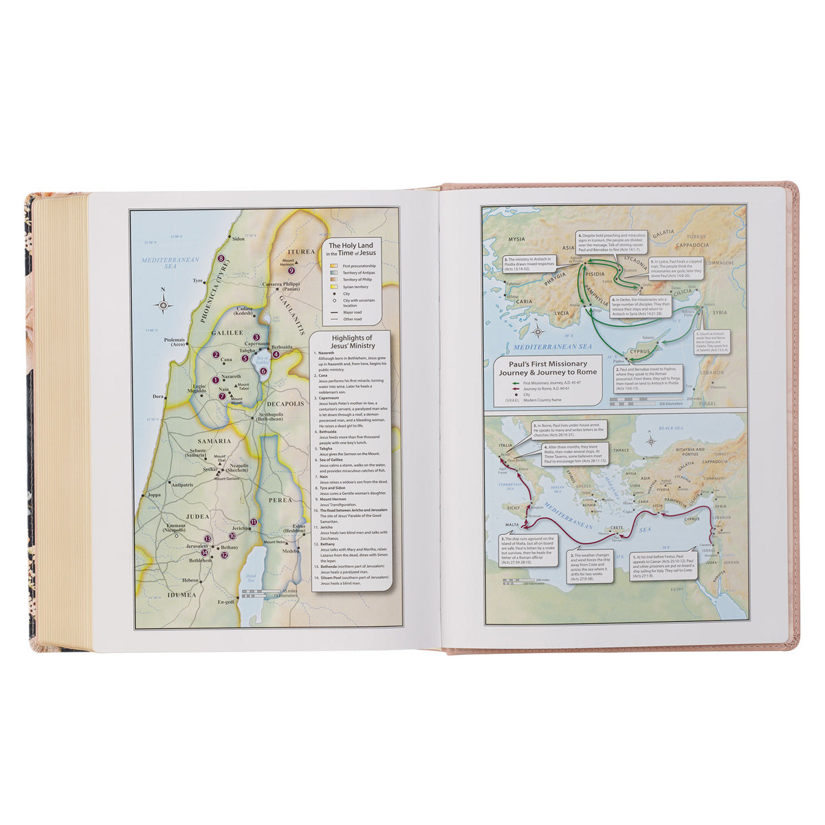 KJV Floral Hardcover Faux Leather Note-taking Bible Large Print