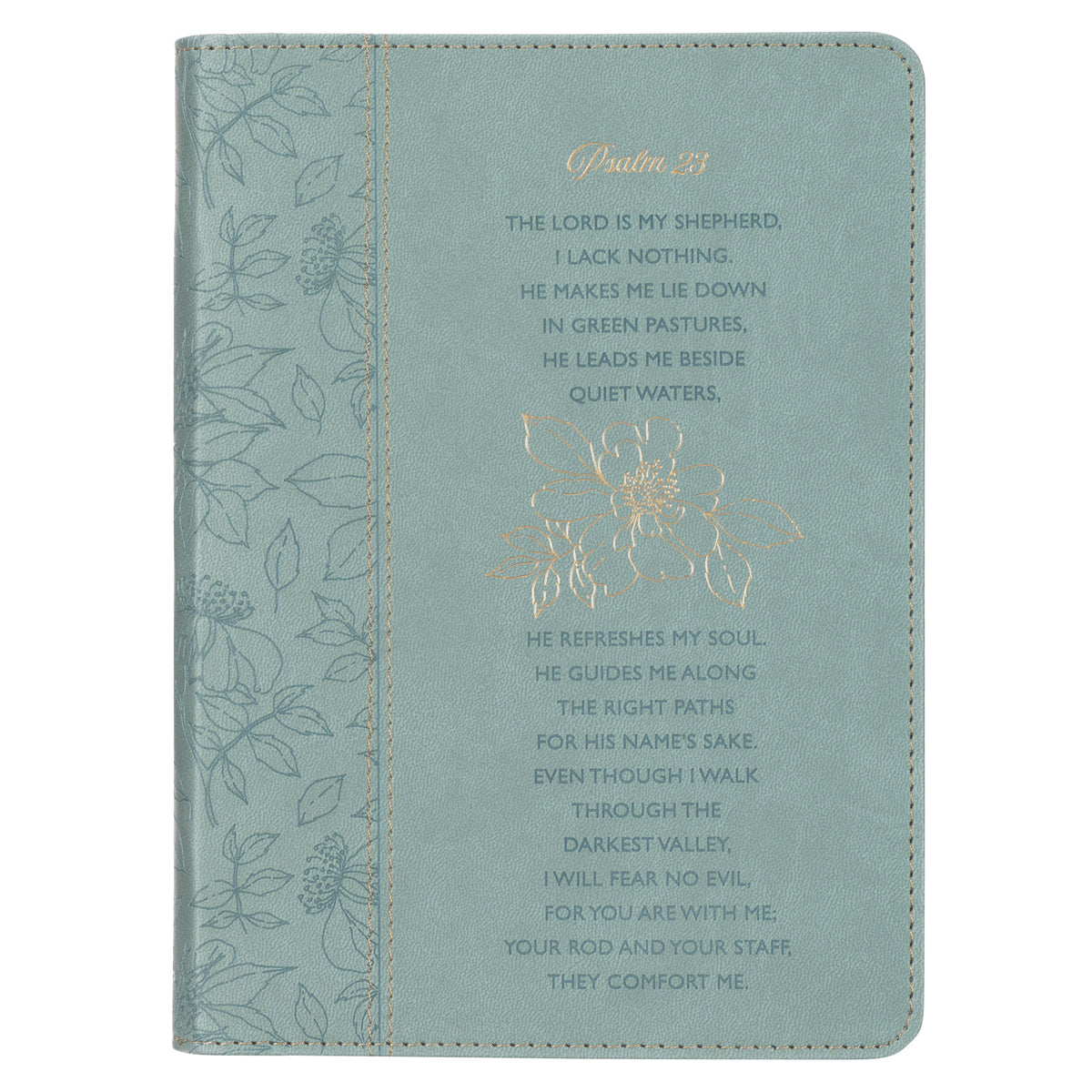 The Lord Is My Shepherd Teal Faux Leather Journal