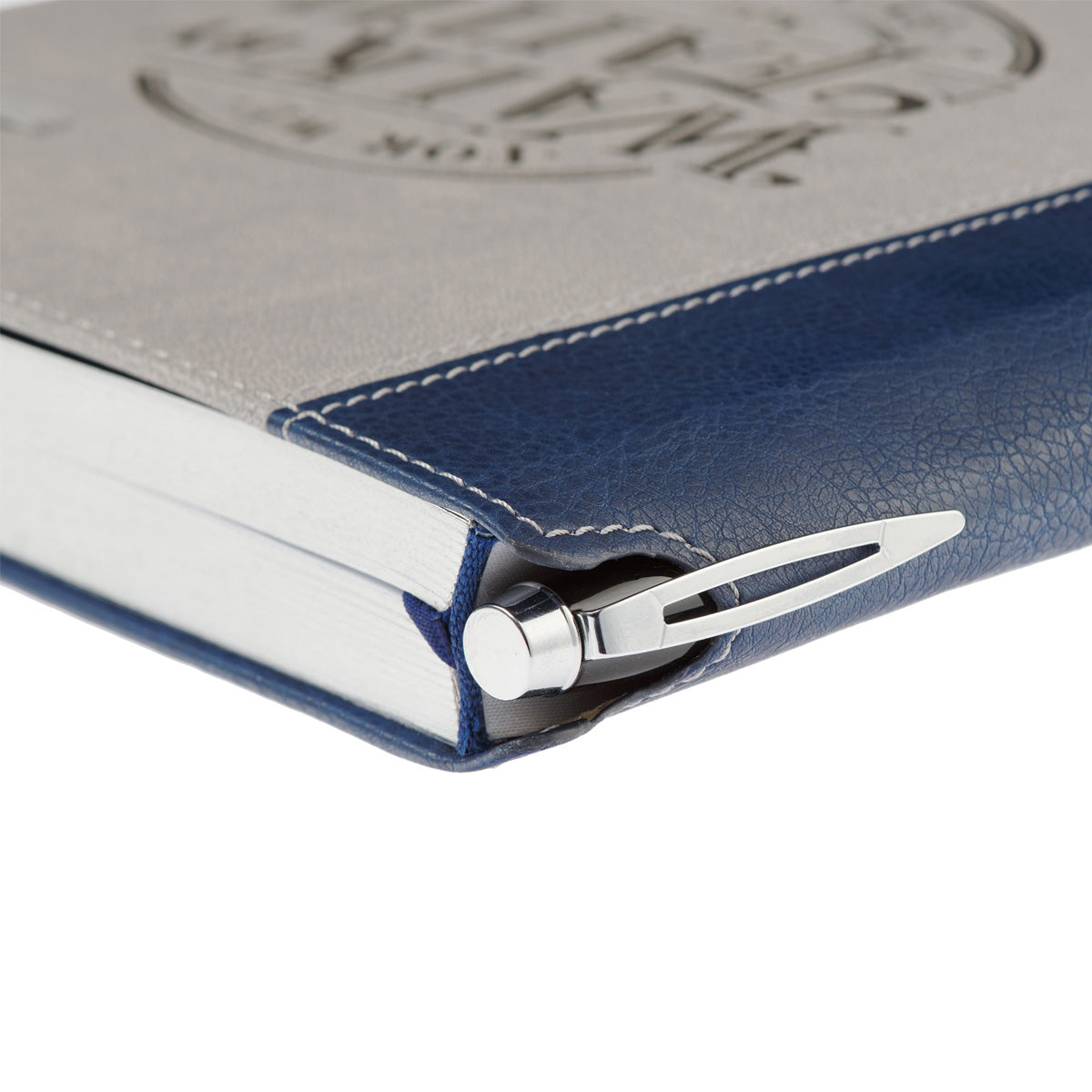 For We Walk by Faith Faux Leather Journal with Pen Holder and Elastic Closure
