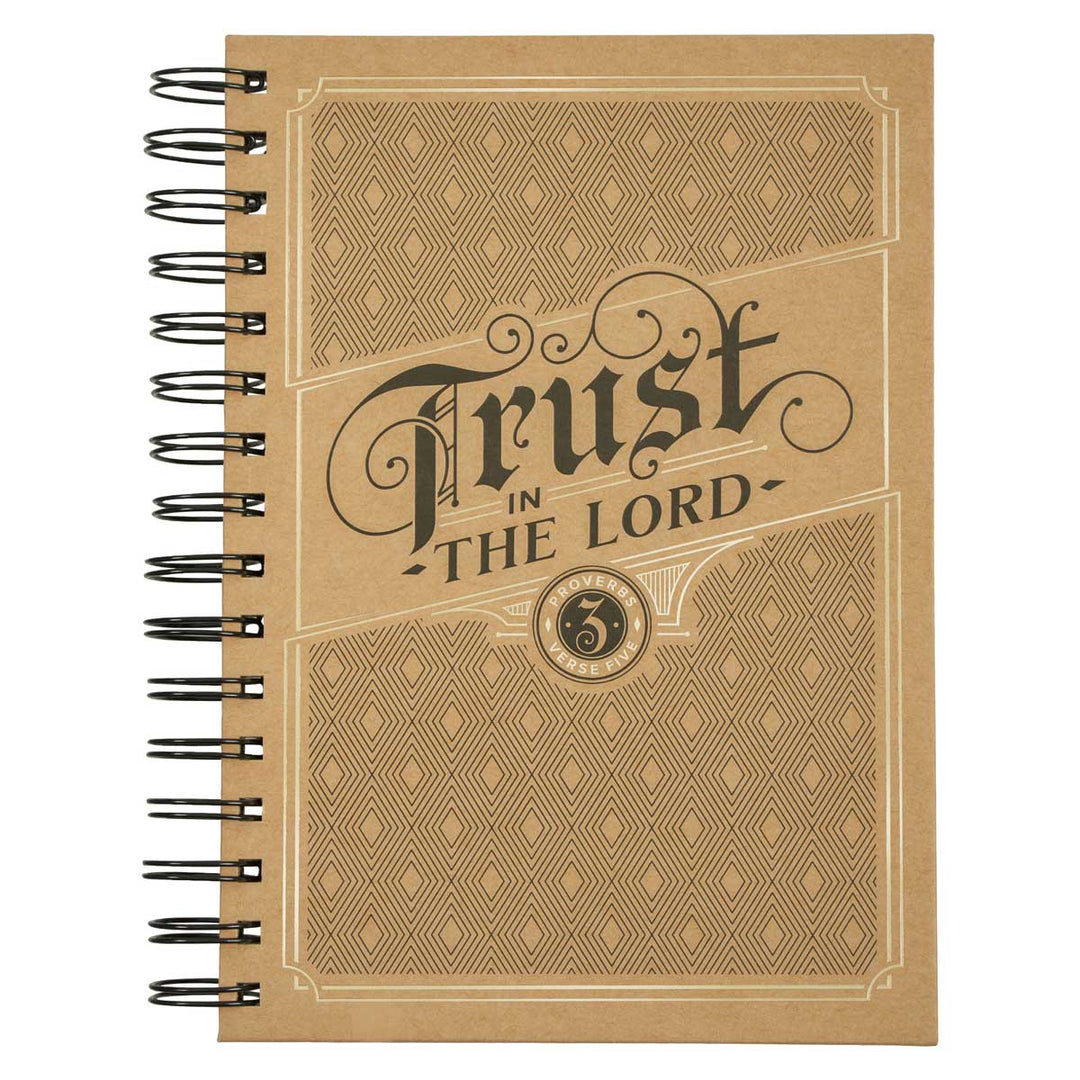 Trust In The Lord Brown Large Wirebound Journal