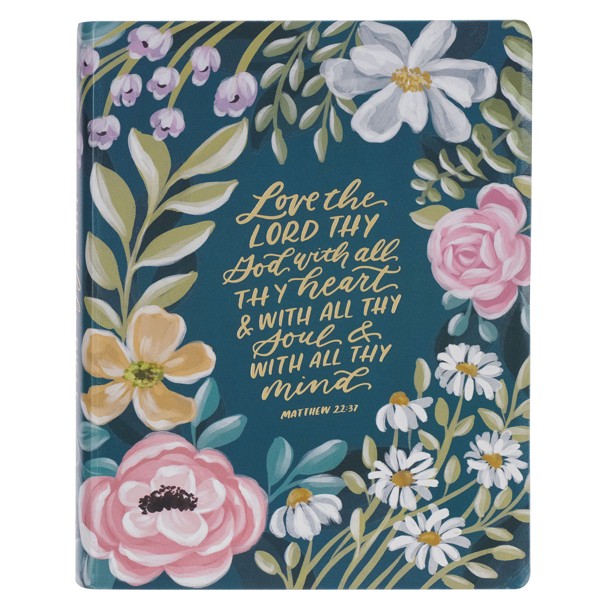 KJV Green Floral Faux Leather Note-Taking Bible Large Print
