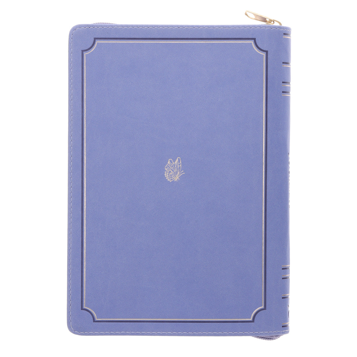 Be Strong and Courageous Purple Faux Leather Journal with Zipped Closure