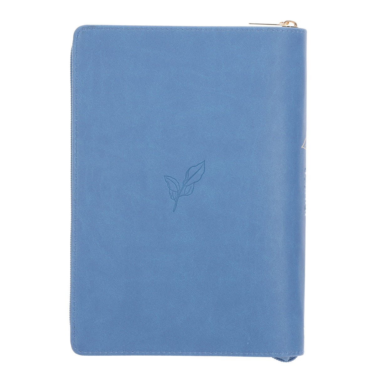 I Can Do All Things Through Him Blue Faux Leather Journal with Zipped Closure