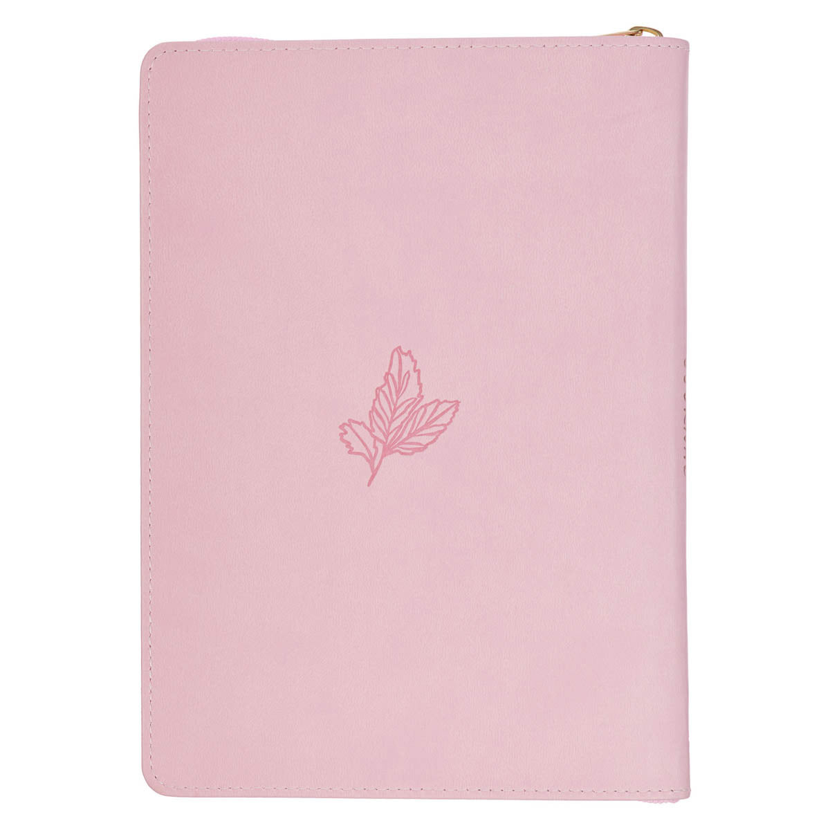 He Will Cover You with His Feathers Pink Faux Leather Journal with Zipped Closure