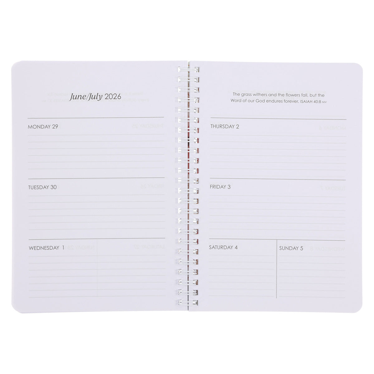 2026 Diary - Daily Planner - The Lord Is My Strength and My Song - Wirebound