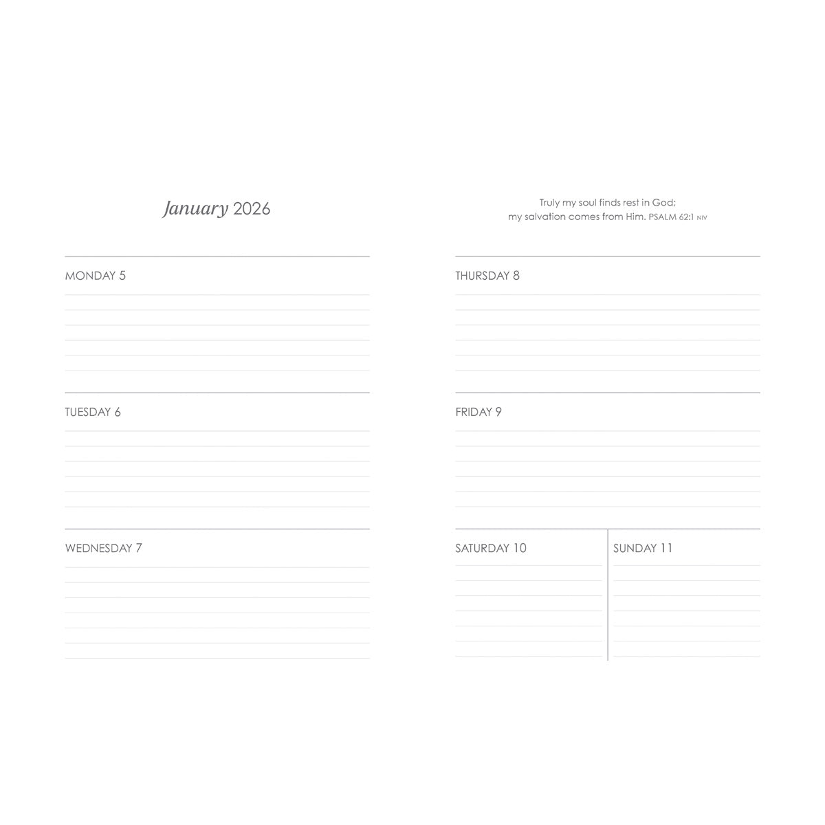 2026 Diary - Daily Planner - I Know the Plans - Wirebound