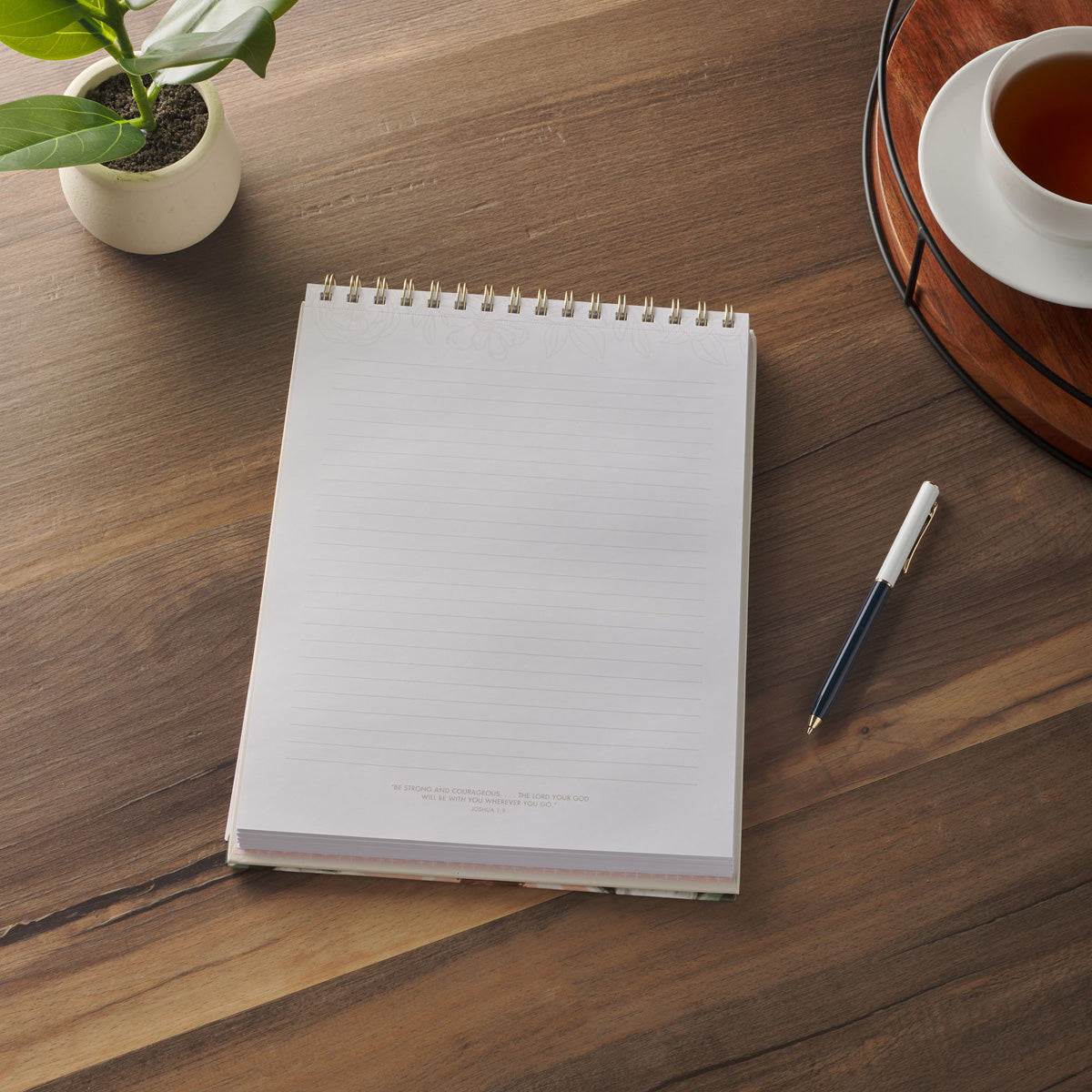 He will Cover You with His Feathers & Under His Wings You will Find Refuge A4 Wirebound Notepad