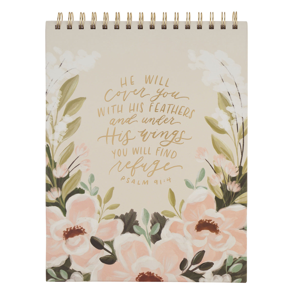 He will Cover You with His Feathers & Under His Wings You will Find Refuge A4 Wirebound Notepad
