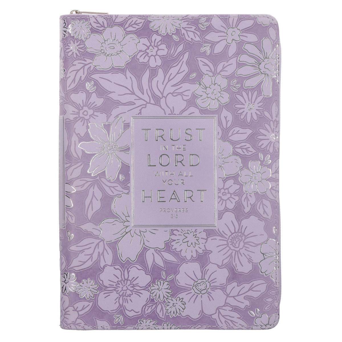 Trust in the Lord with All Your Heart Faux Leather Journal with Zipped Closure