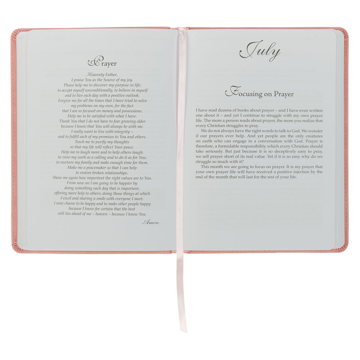 In Touch with God: 366 Devotions Peach (Faux Leather)