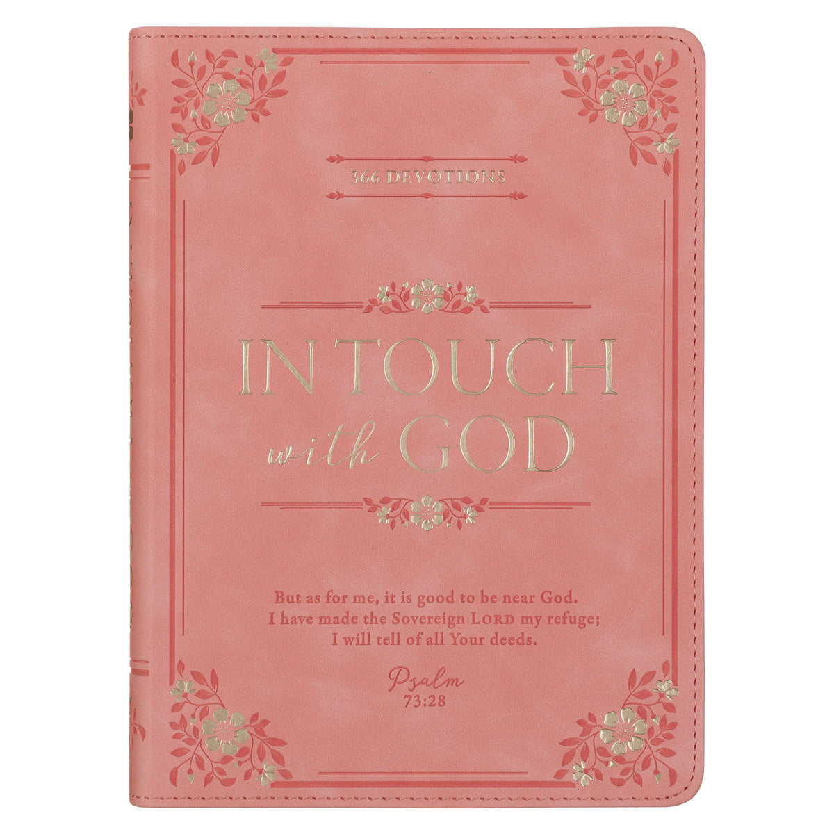 In Touch with God: 366 Devotions Peach (Faux Leather)