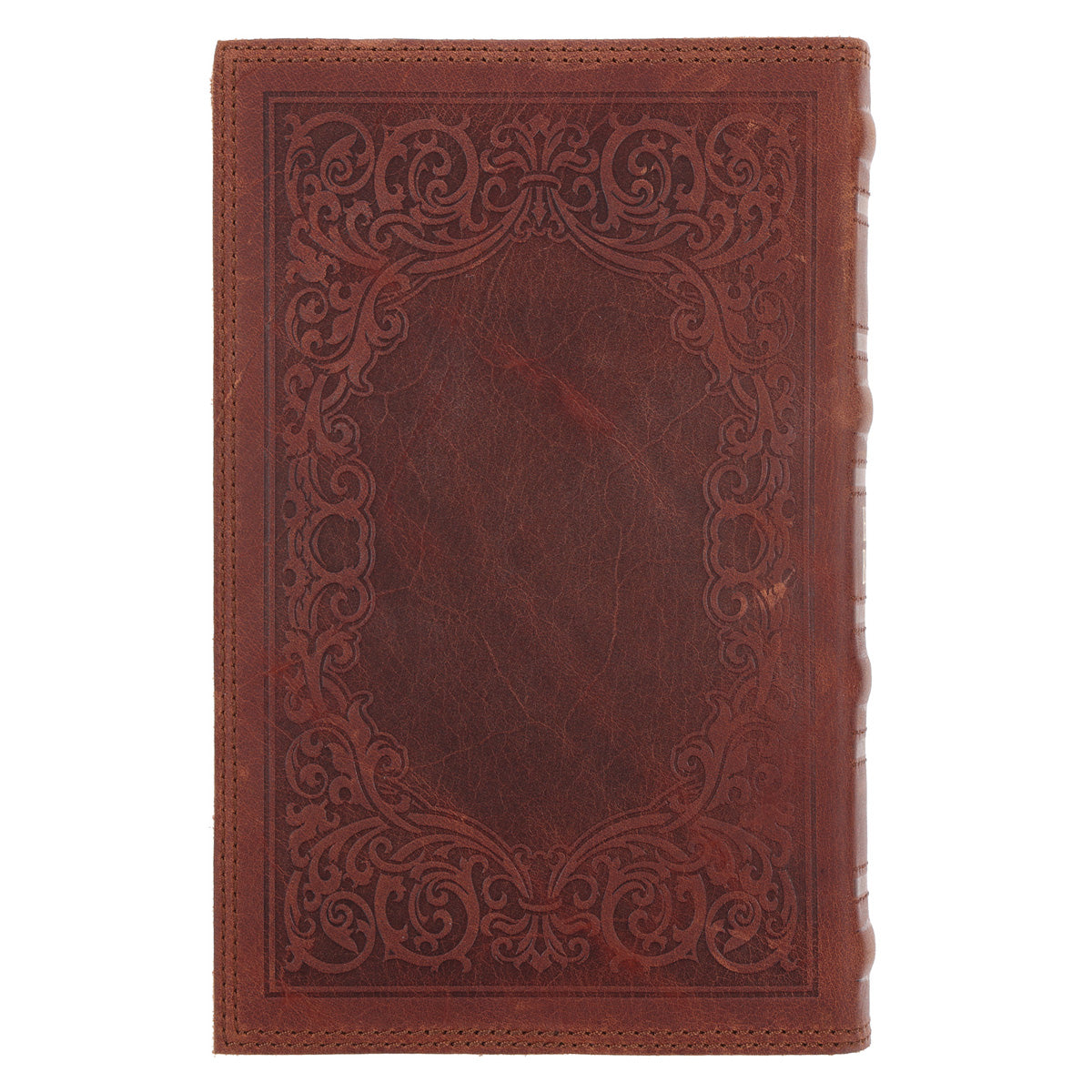 KJV Dark Brown Frame Genuine Leather Bible Giant Print