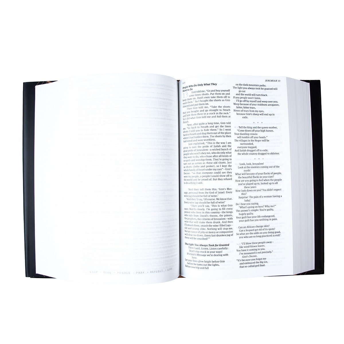 The Message Prayerful Reading Bible (Hardcover)