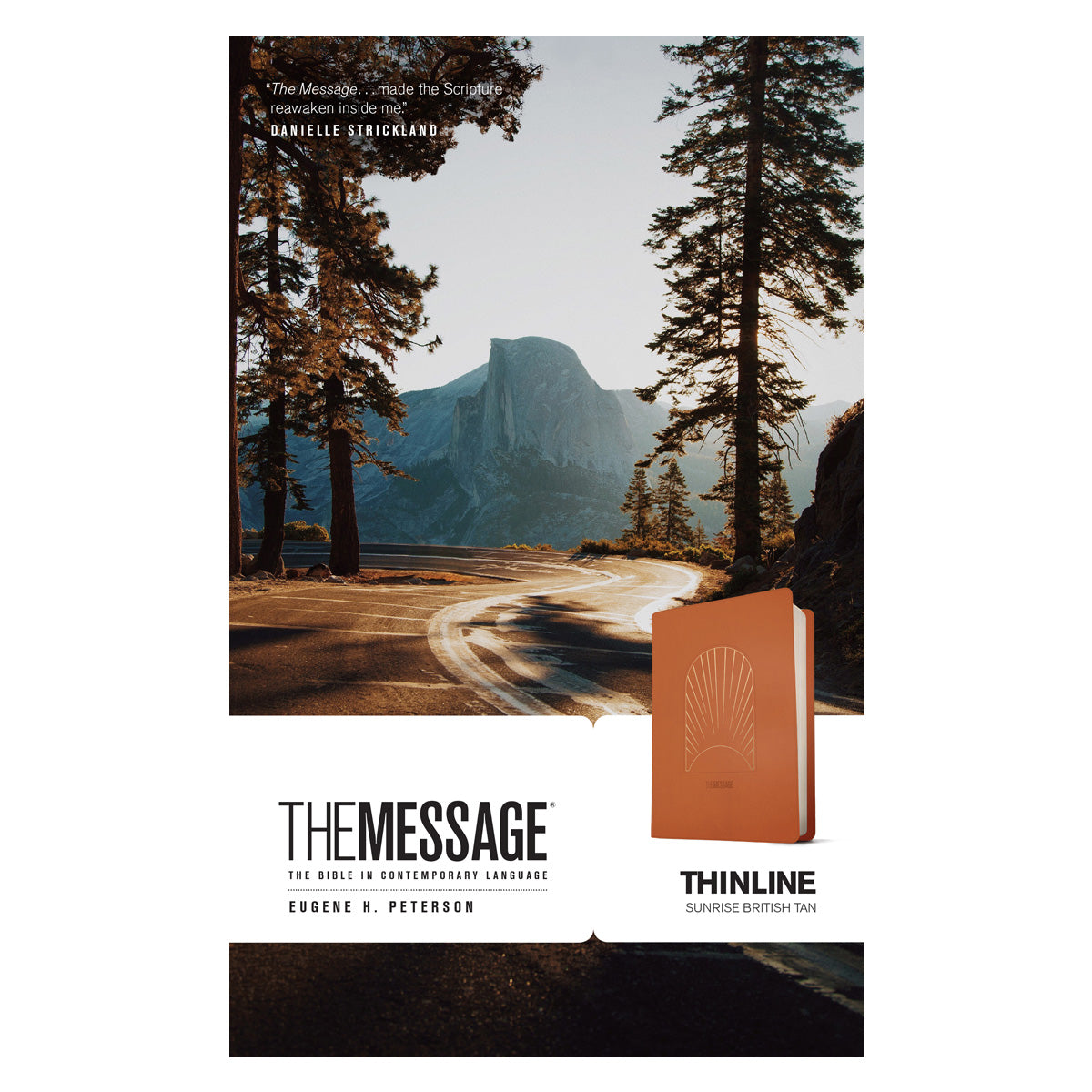 The Message Sunrise British Tan Imitation Leather Thinline Bible