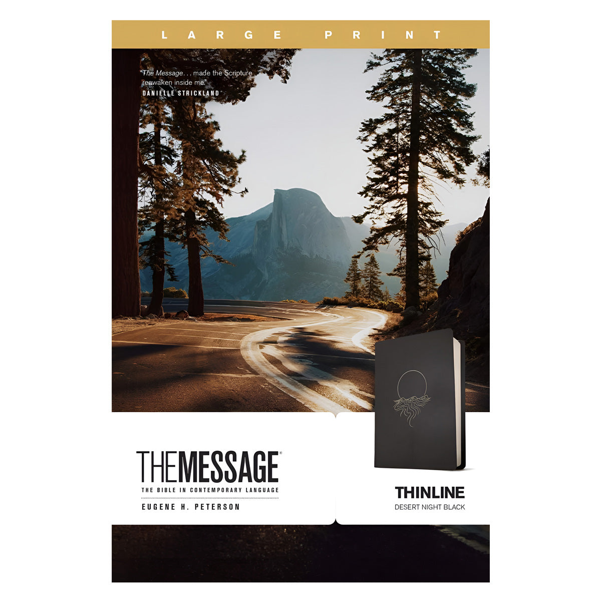 The Message Desert Night Black Imitation Leather Thinline Large Print
