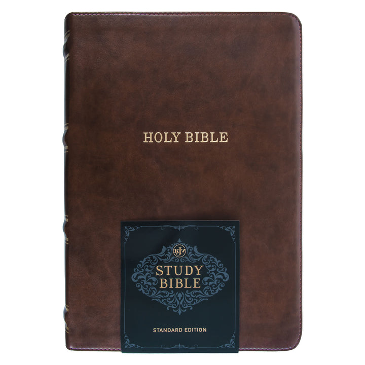 KJV Dark Brown Faux Leather Flexcover Study Bible