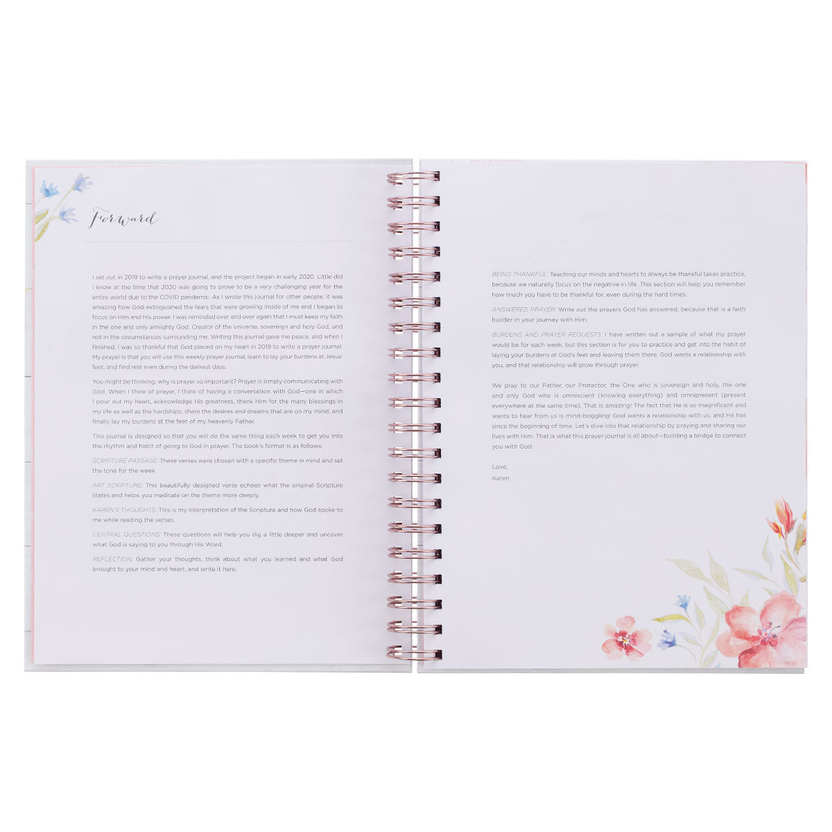 Moments In Prayer: A 52-Week Prayer Journal for Women (Wirebound)