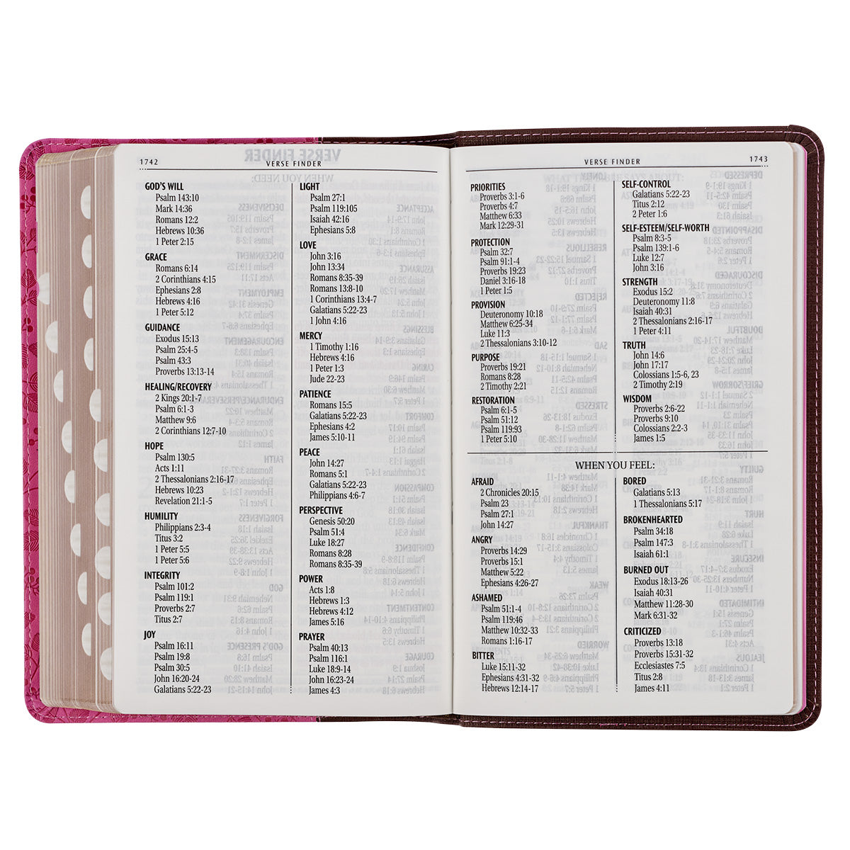 KJV Saddle Tan And Pink Faux Leather Giant Print Bible