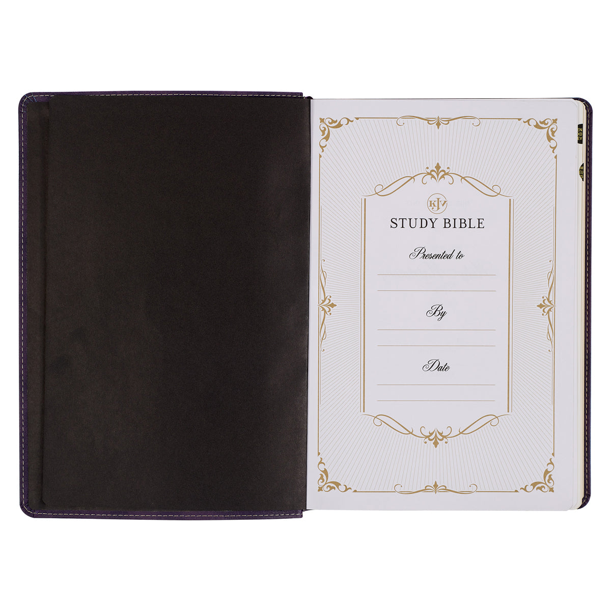 KJV Purple Faux Leather Flexcover Study Bible Large Print