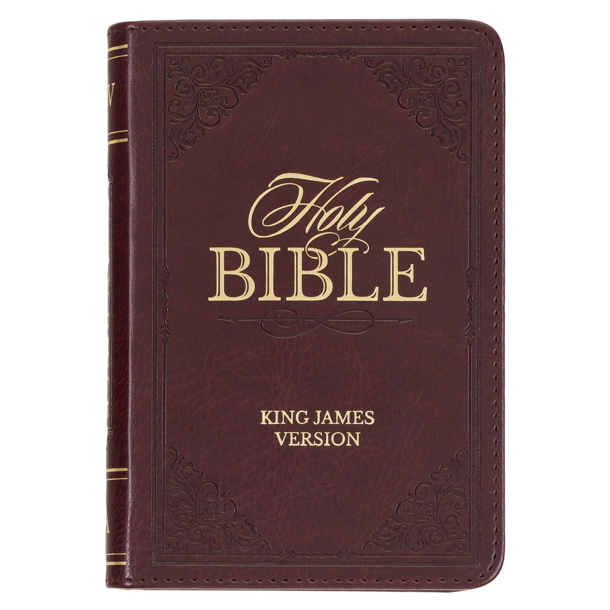 KJV Burgundy Faux Leather Mini Pocket Bible