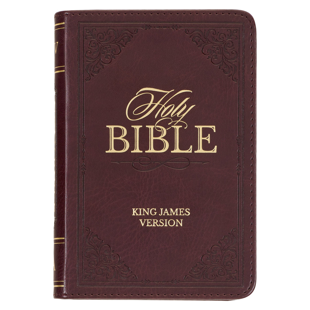 KJV Burgundy Faux Leather Mini Pocket Bible