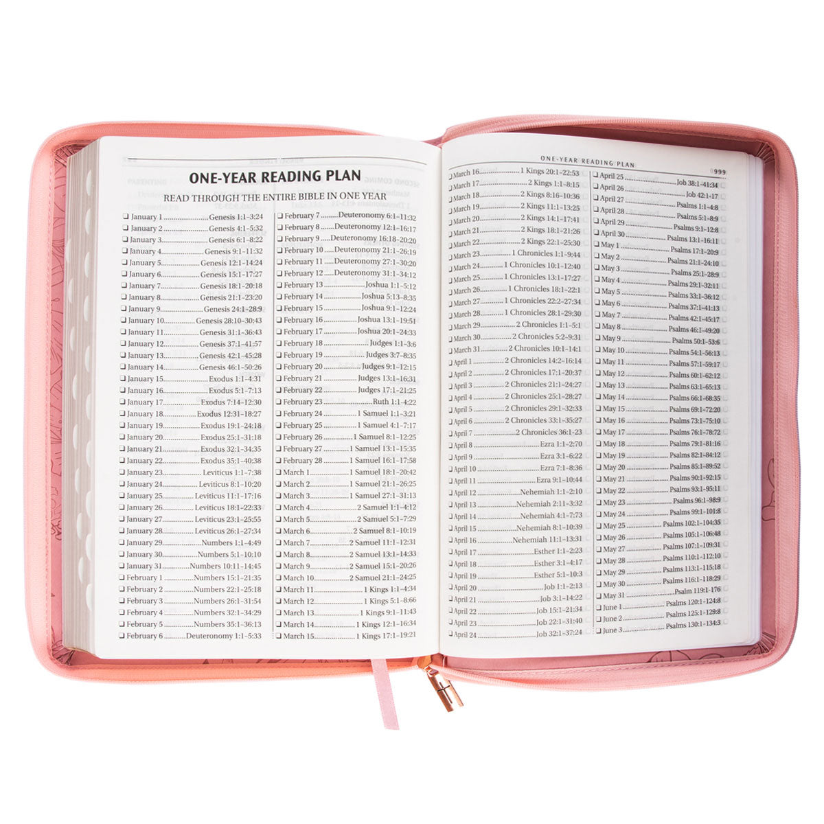 KJV Pink Faux Leather Thinline Bible Large Print