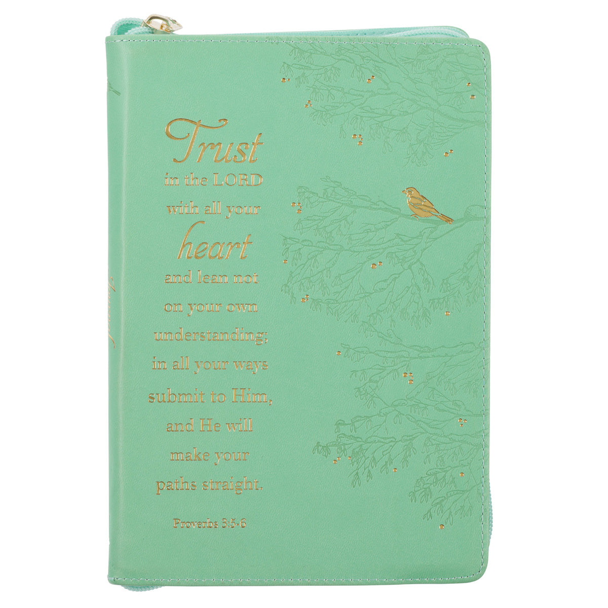 Trust in the Lord with all Your Heart Faux Leather Journal with Zipped Closure