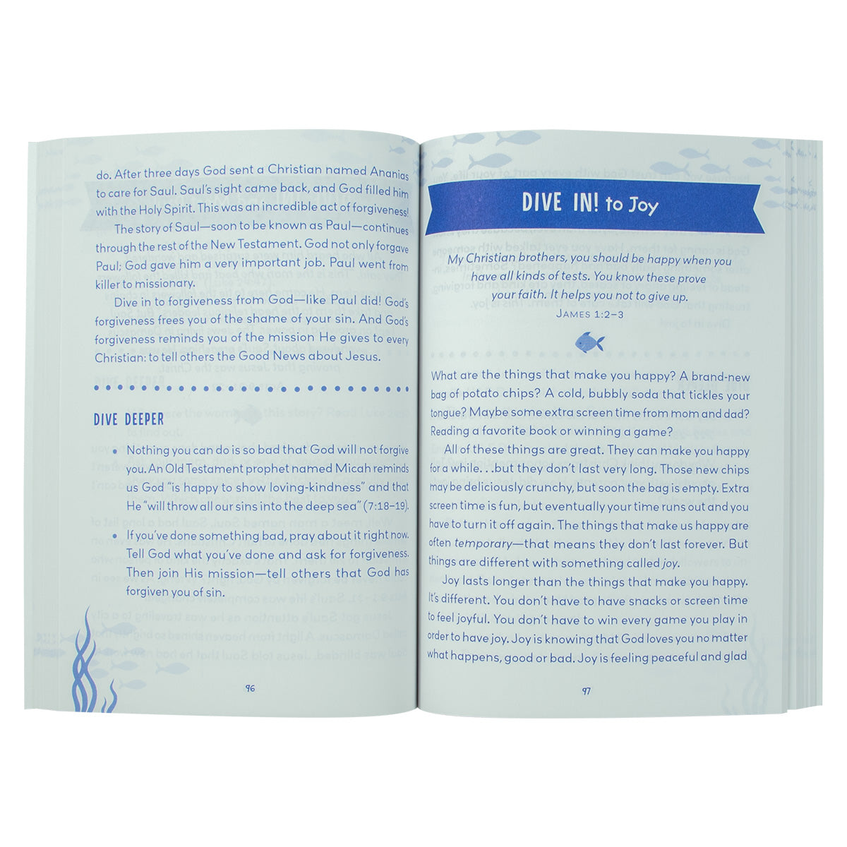 Dive In! Devotions For Kids: Go Deep With God (Paperback)