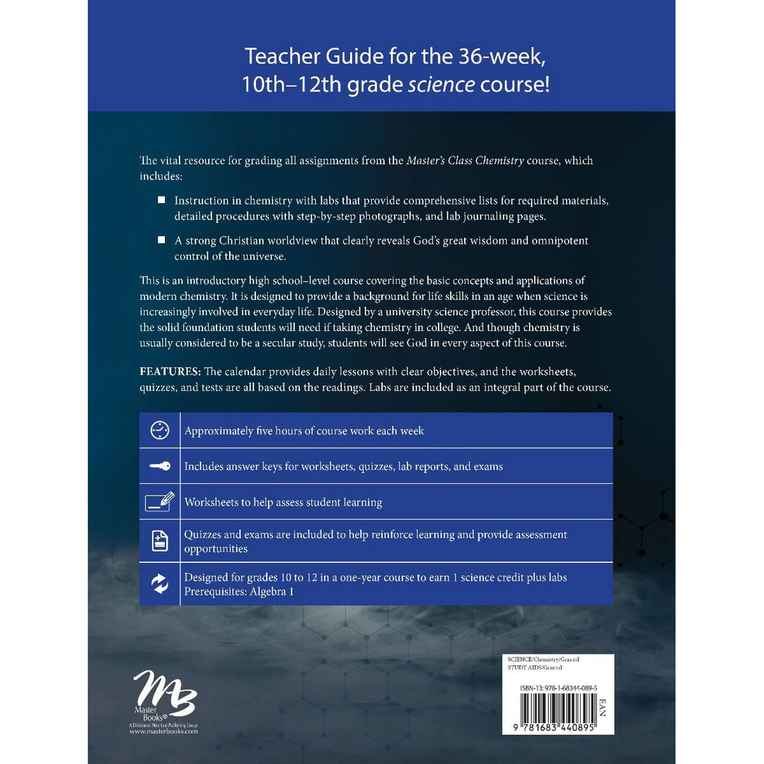 Master's Class High School Chemistry Teacher Guide (Paperback)