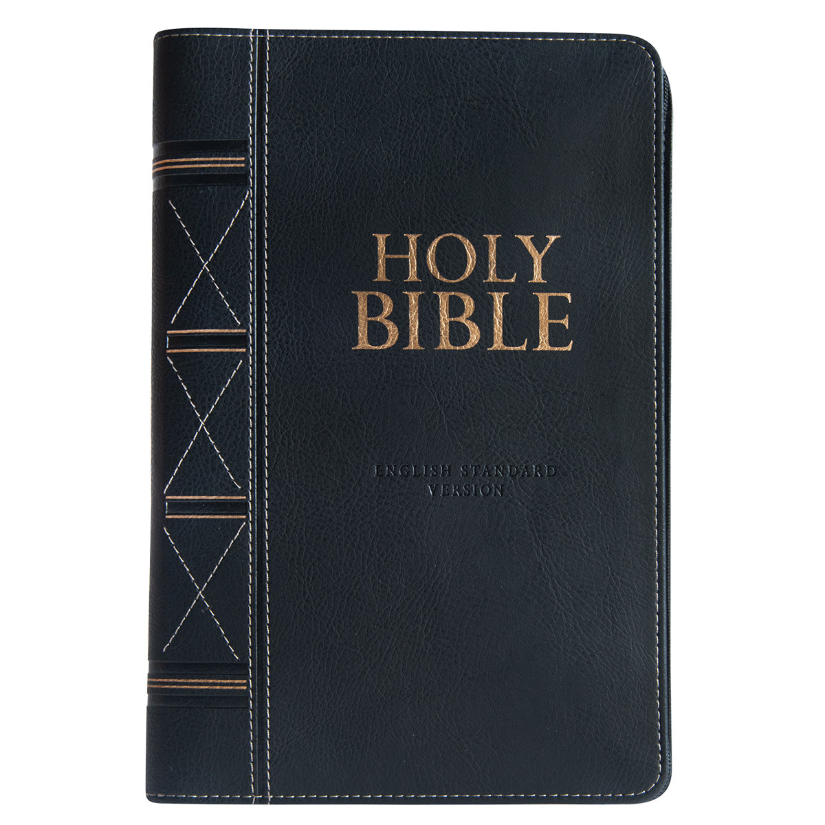 ESV Black Faux Leather Standard Bible Thumb Indexed With Zip