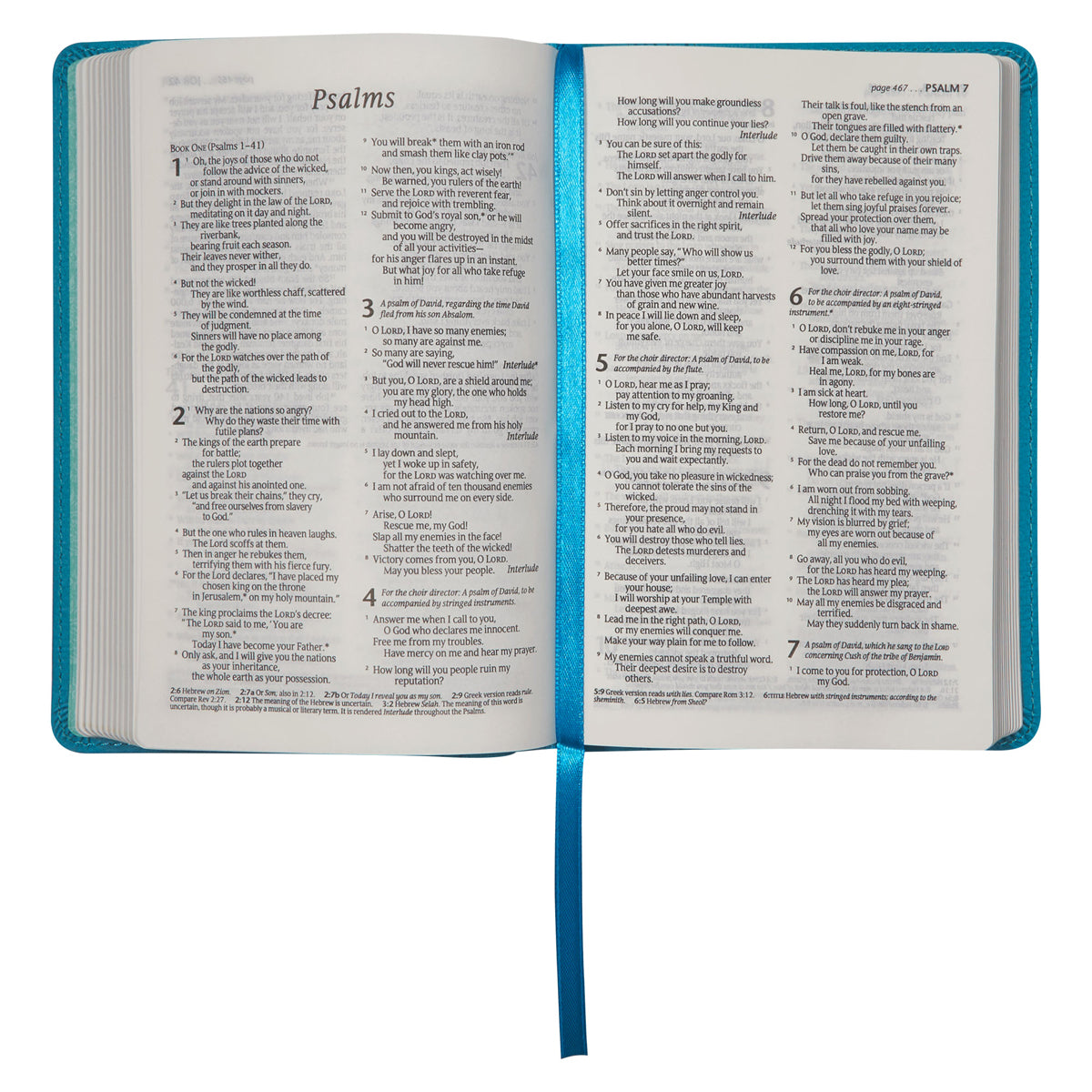 NLT Teal Faux Leather Flexcover Compact Bible