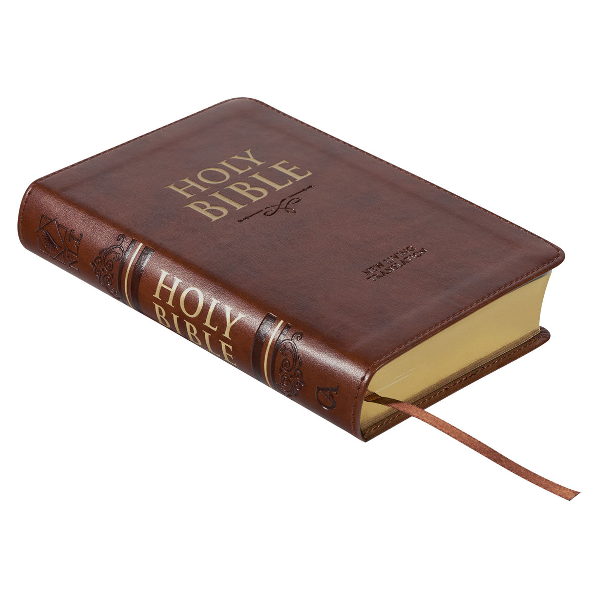 NLT Brown Faux Leather Flexcover Compact Bible